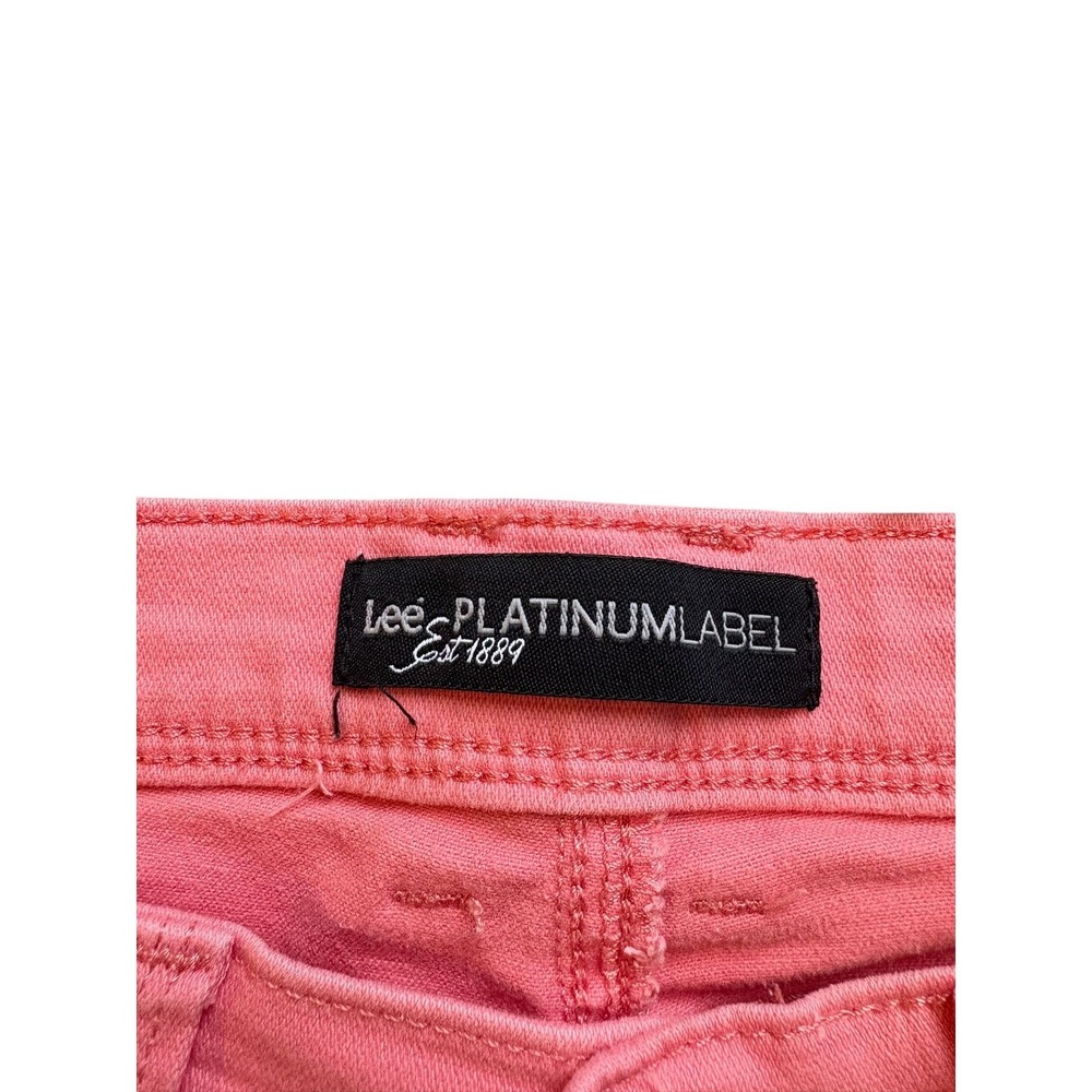 Lee Platinum Label Women's Jeans Size 8 Med‎ Coral Pink Straight Leg Stretch - Picture 5 of 10